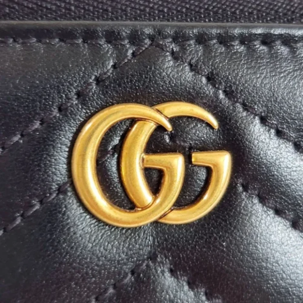 Gucci Vintage Pre-owned Leather wallets Black Dames