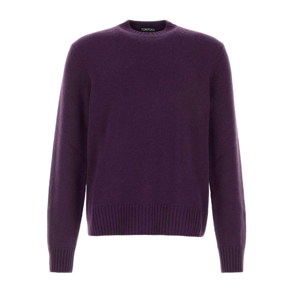 Tom Ford Men's Purple Cashmere Knitwear,, Cashmere Jumper Medium