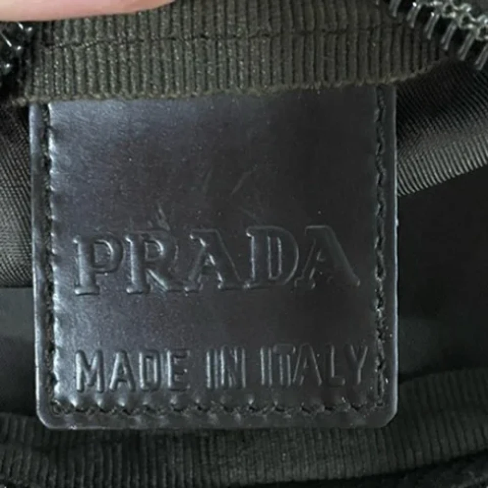 Prada Vintage Pre-owned Canvas prada-bags Green Dames