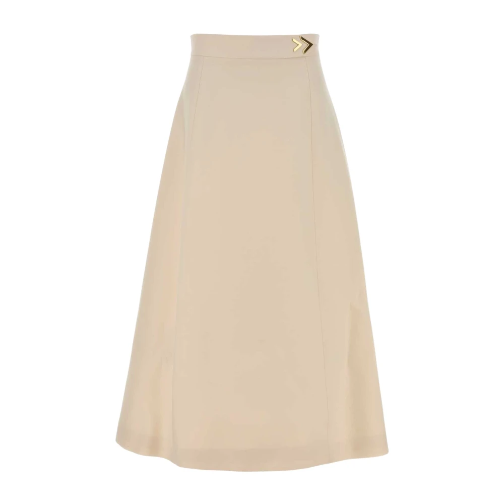Valentino Garavani Falda Midi De Crepe Couture Skirts Mujer Beige S