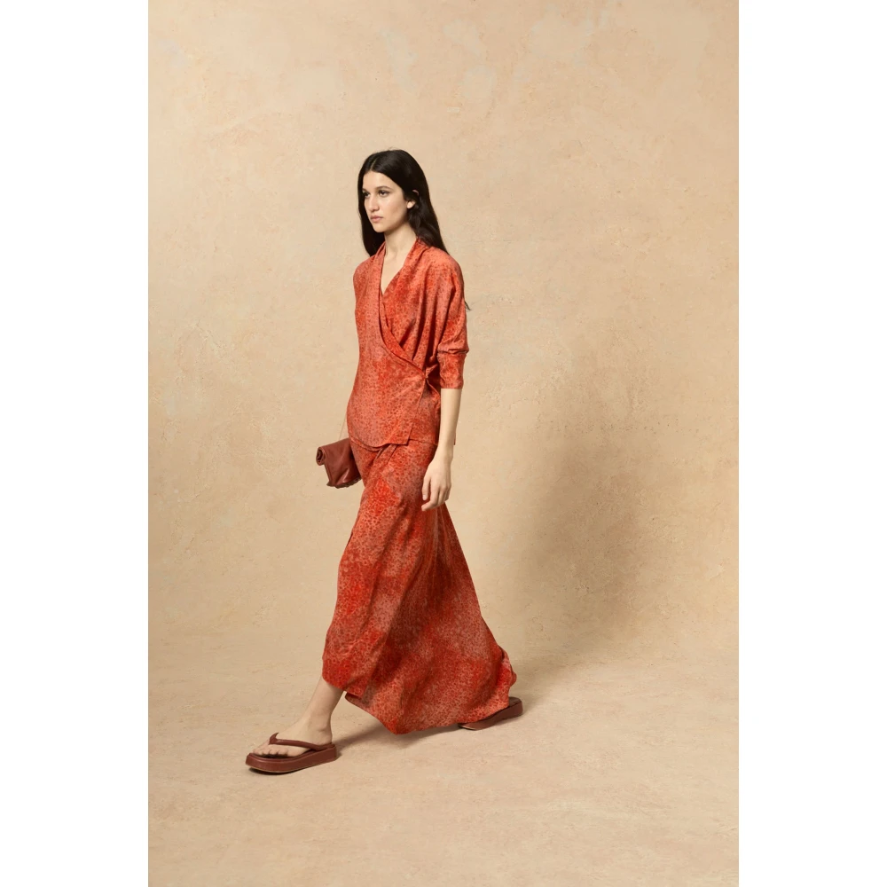 Cortana Zijden Omslagrok Granada Print Multicolor Dames