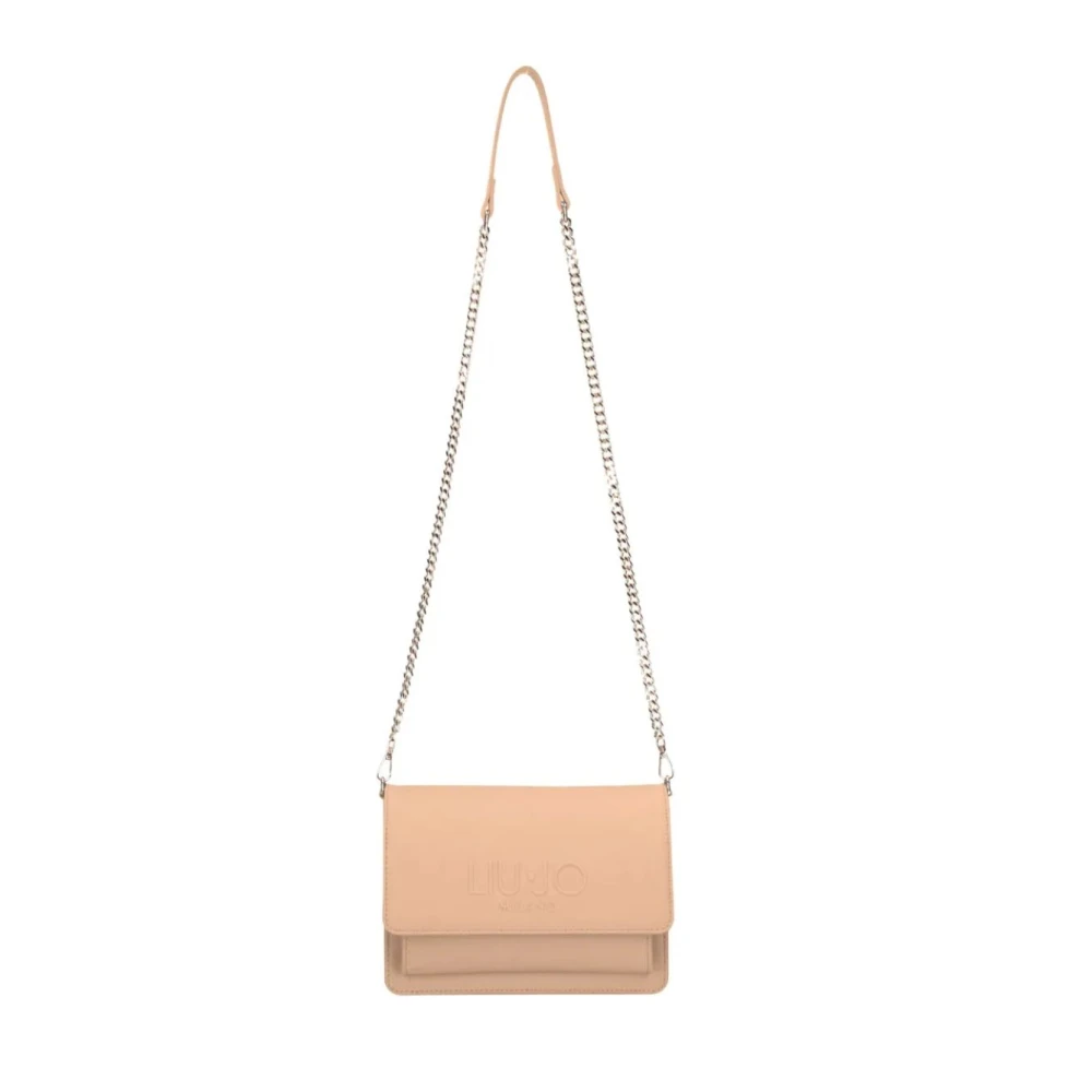 Liu Jo Stijlvolle Schoudertas met Logodetail Beige Dames