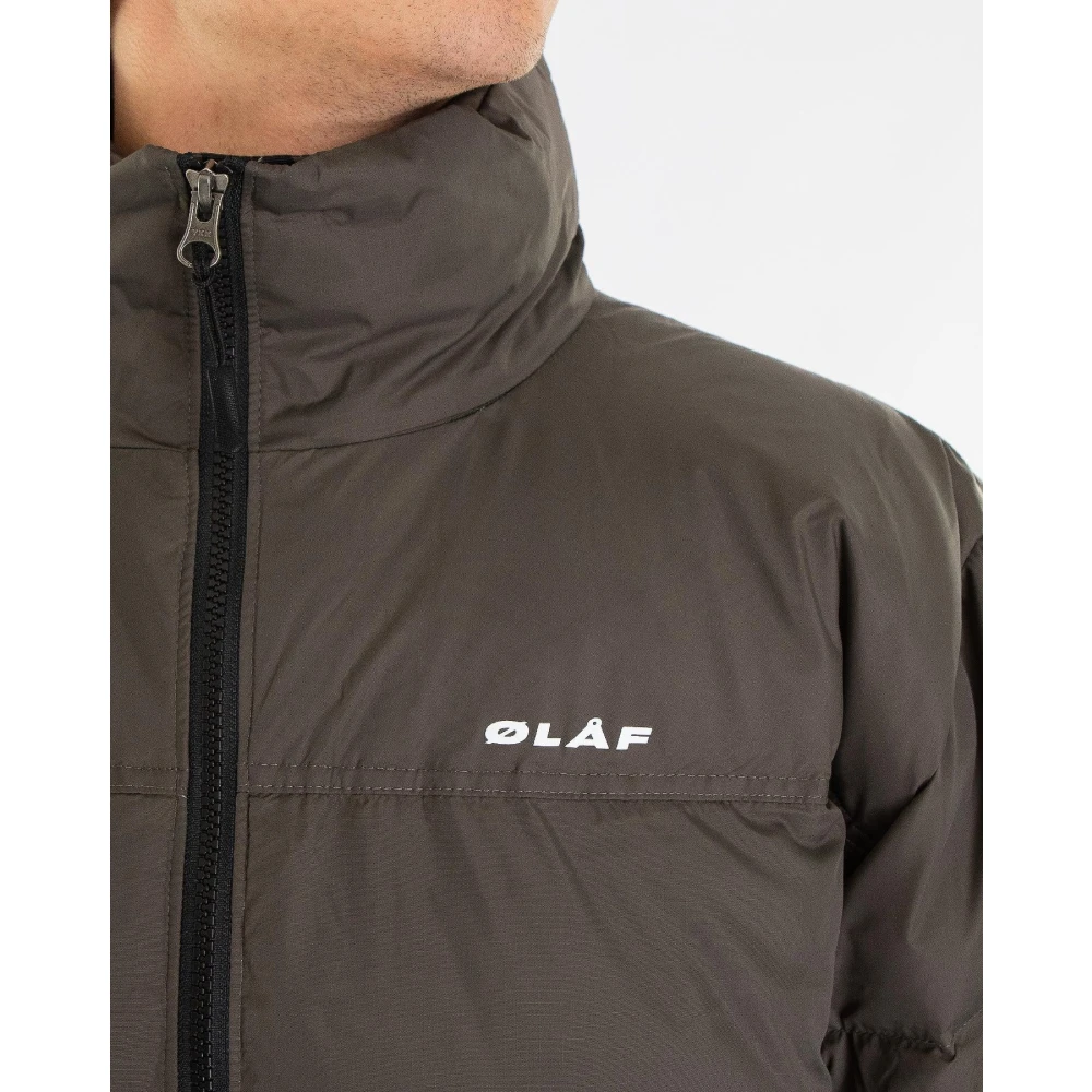 Olaf Hussein Heren Puffer Jas Gray Heren