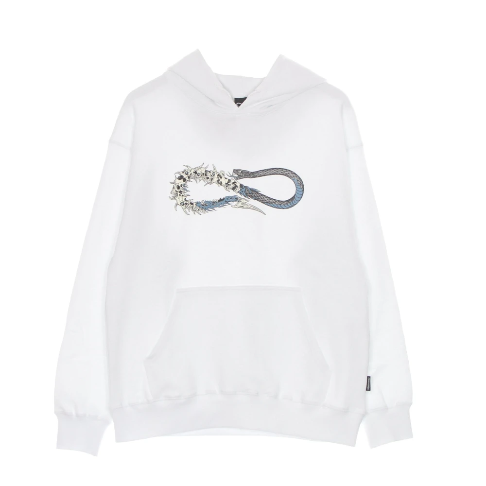 Propaganda Skullsnake Logo Lichtgewicht Hoodie Wit White Heren