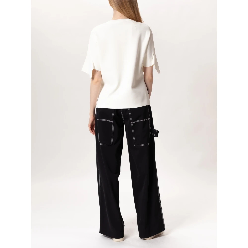 Stella Mccartney Gebreide top met wijde mouwen White Dames