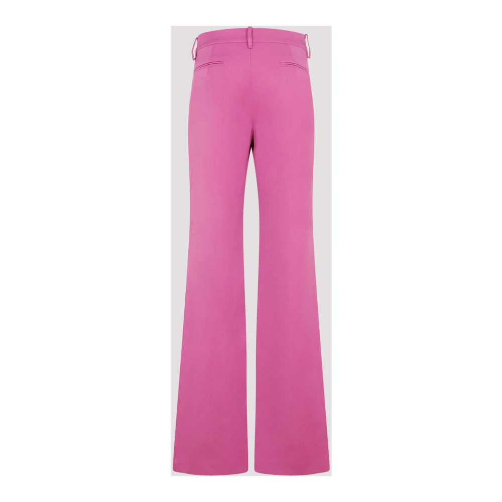 Magda Butrym Paarse Wol Flared Broek Pink Dames