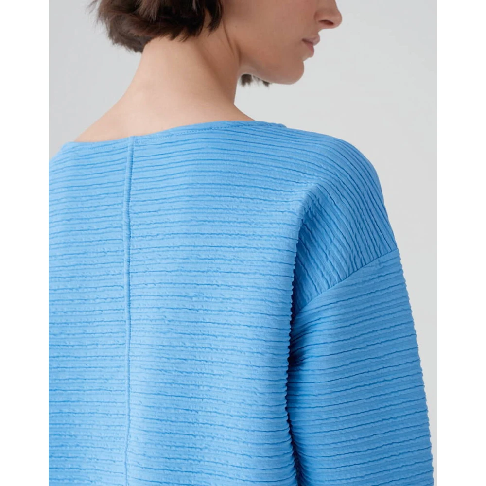 Opus Stijlvolle Gottoman Sweat Blue Dames