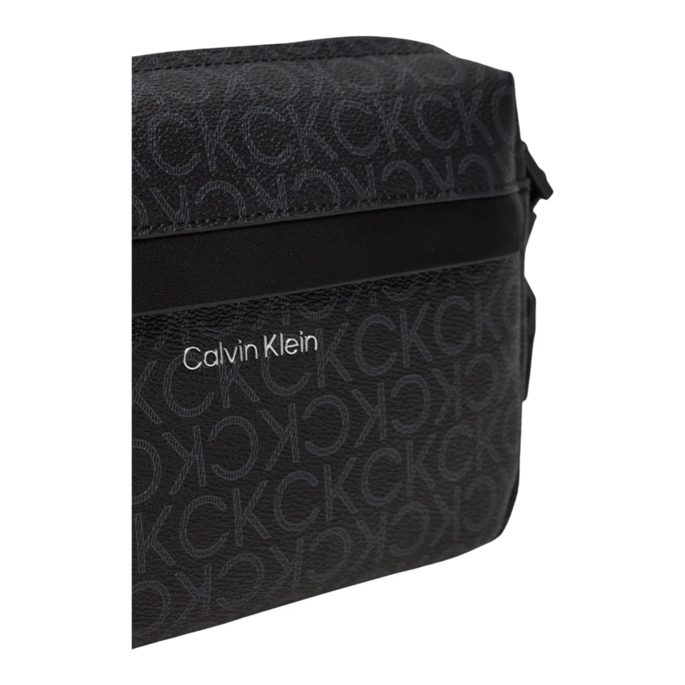 Calvin Klein Zwarte ritstas met meerdere zakken Black Heren