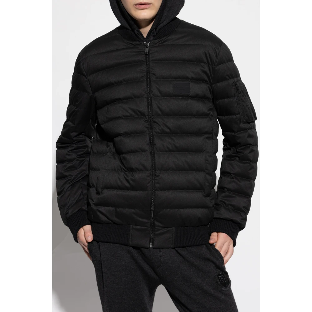 Dolce & Gabbana Jas met logo Black Heren
