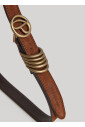 ceinture-en-daim-marron-avec-logo