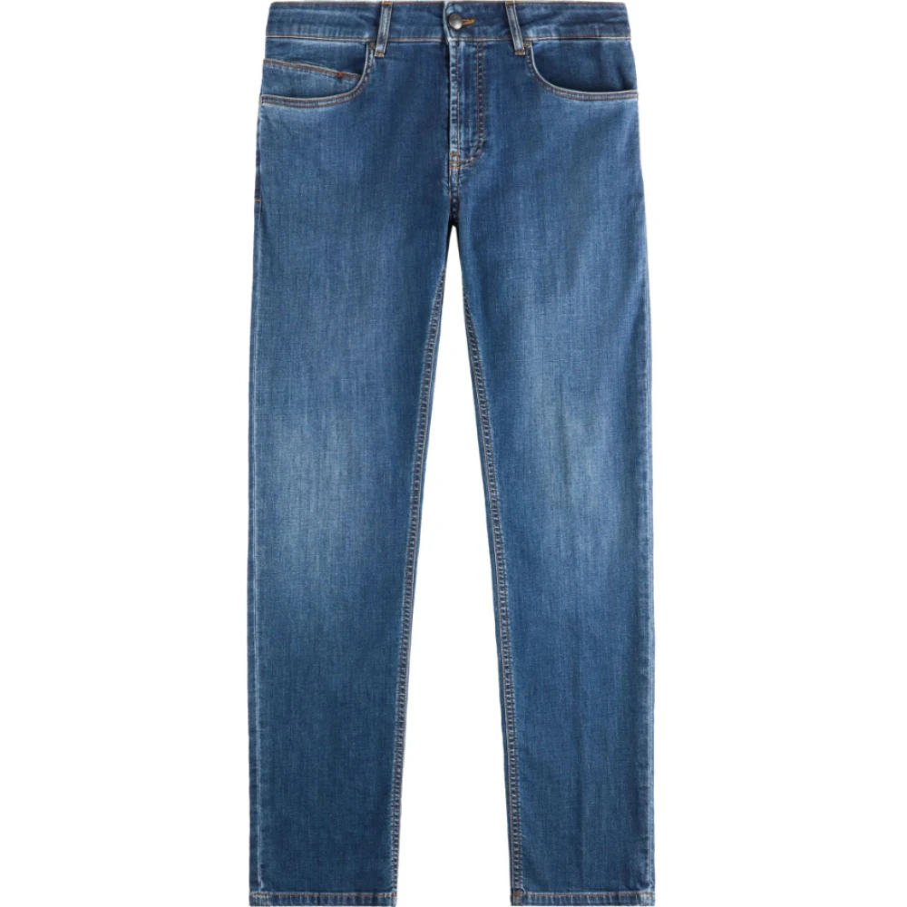 Fay Men's Blue Slim Cotton Denim Jeans - Slim Fit Jeans - W33 - Jeans