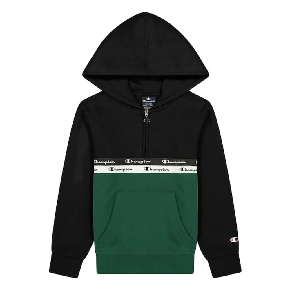 Champion Half Zip Hoodie för Barn Green, Pojke