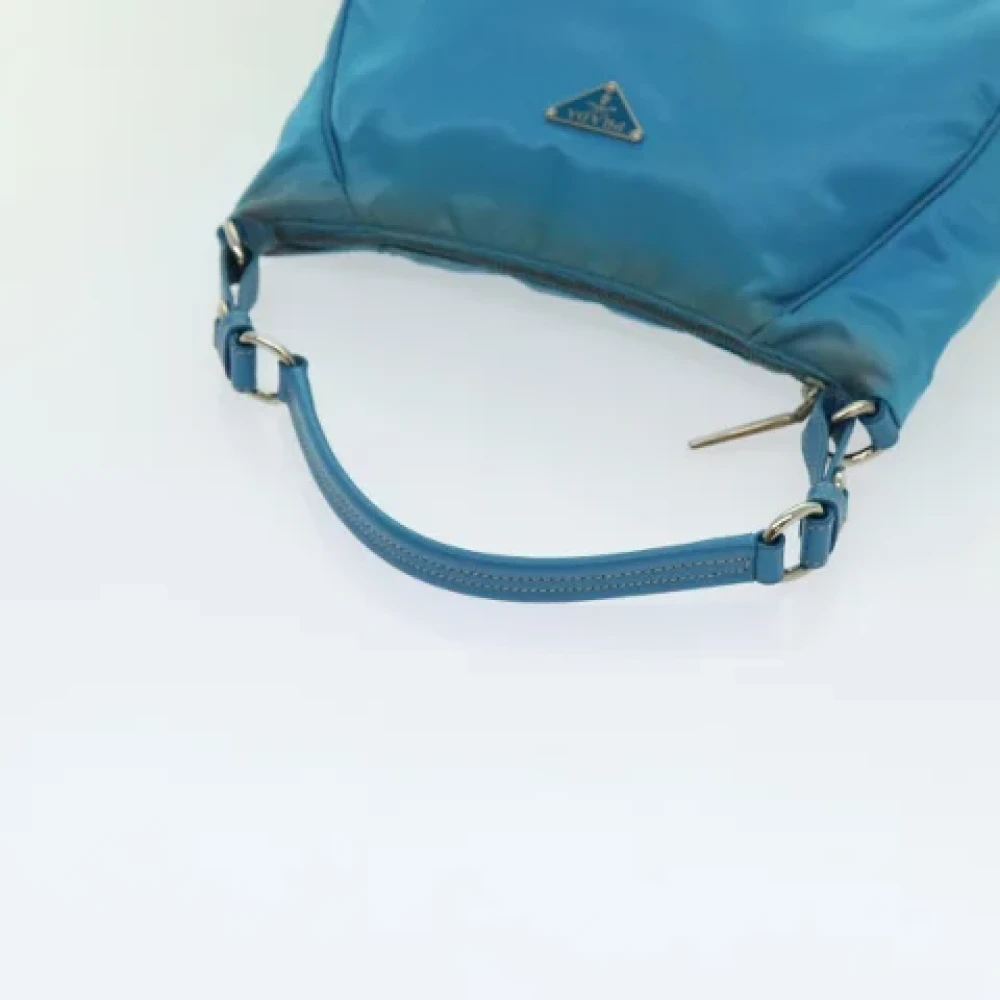 Prada Vintage Pre-owned Nylon pouches Blue Dames