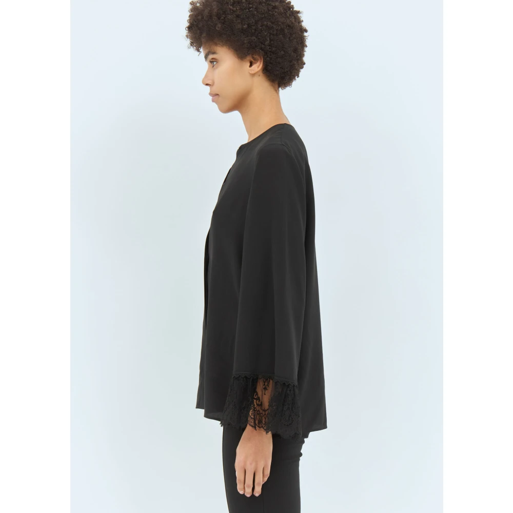 Chloé Blouse met kanten manchetten Black Dames