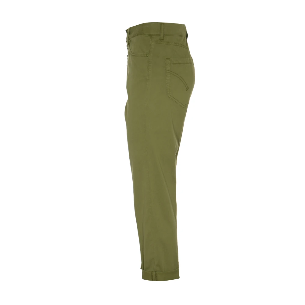 Dondup Cropped Trousers Green Dames