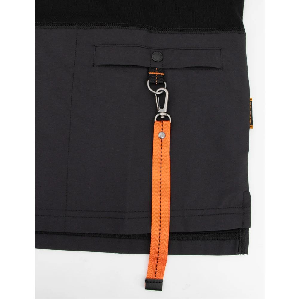 Parajumpers T-shirt met ritssluiting zak Black Heren
