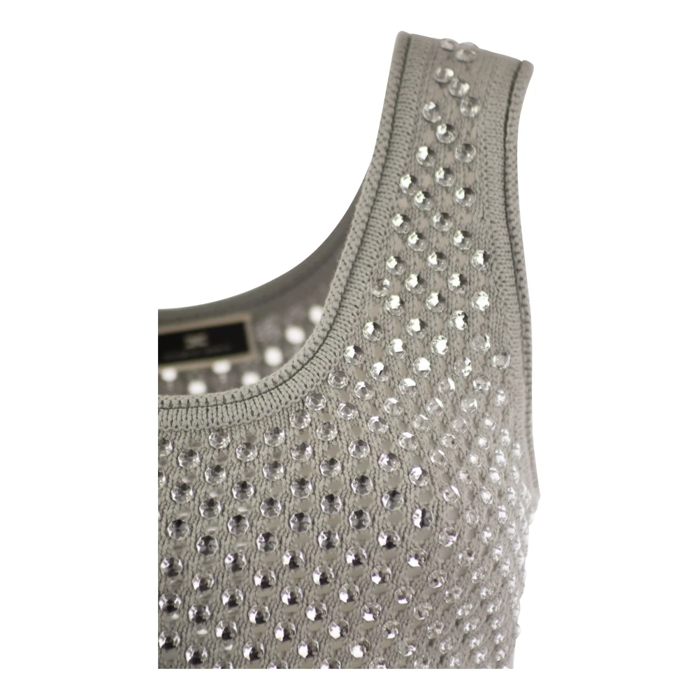 Elisabetta Franchi Sleeveless Tops Gray Dames
