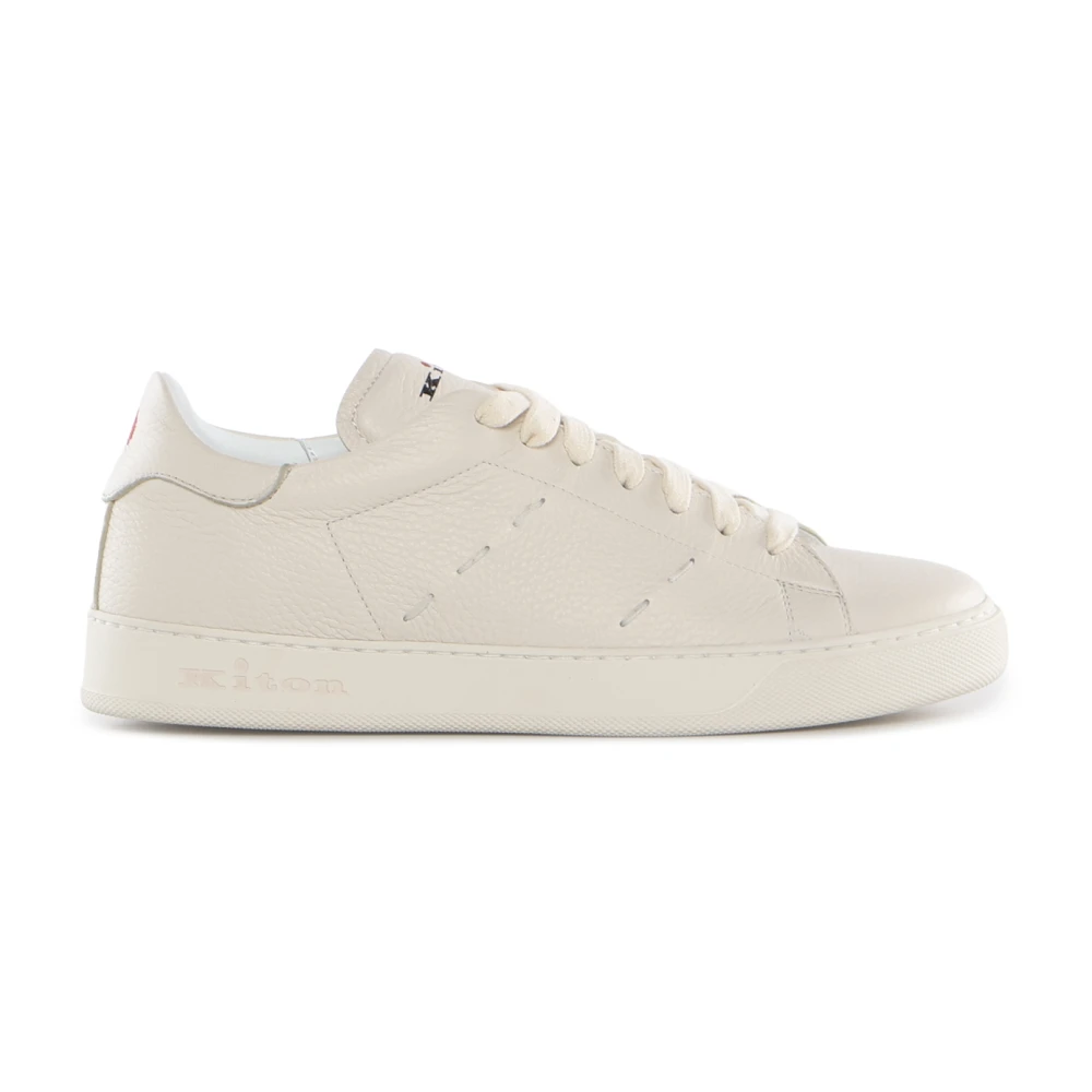 Kiton Leren Sneaker Heren Schoenen Beige