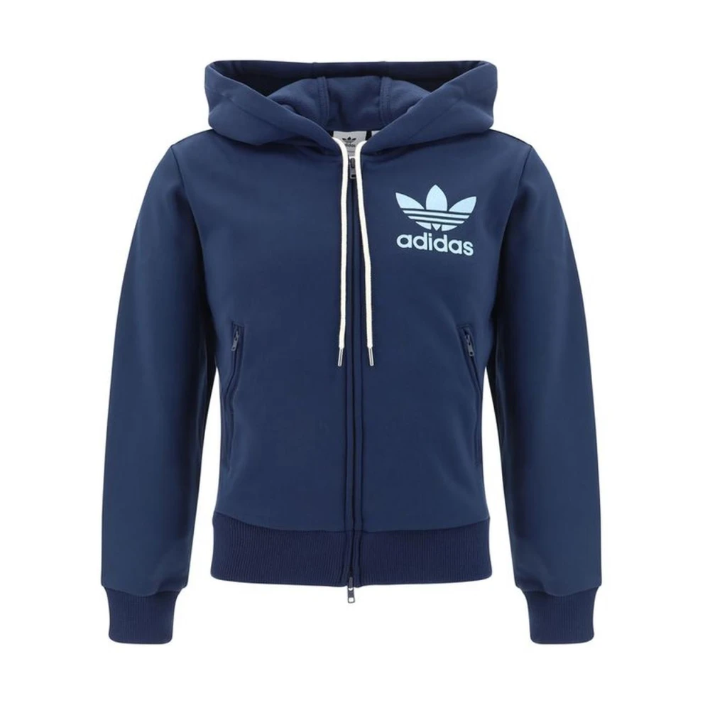 Adidas Hoodie met verstelbare capuchon en dubbele ritssluiting Blue Heren