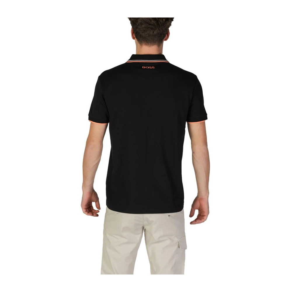 Hugo Boss Zwarte Katoenen Polo Shirt Black Heren