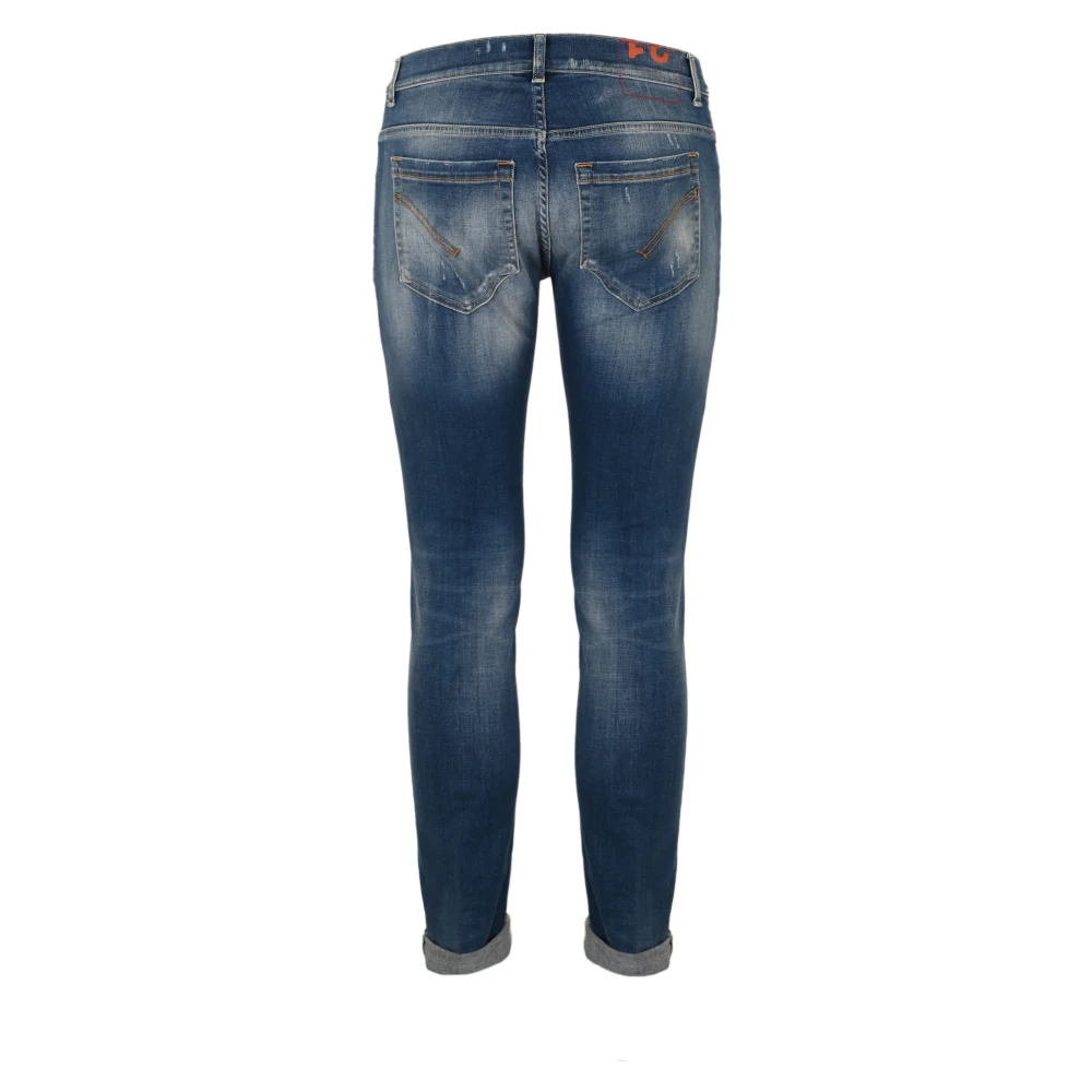 Dondup Denim Skinny Jeans met Distressed Details Blue Heren