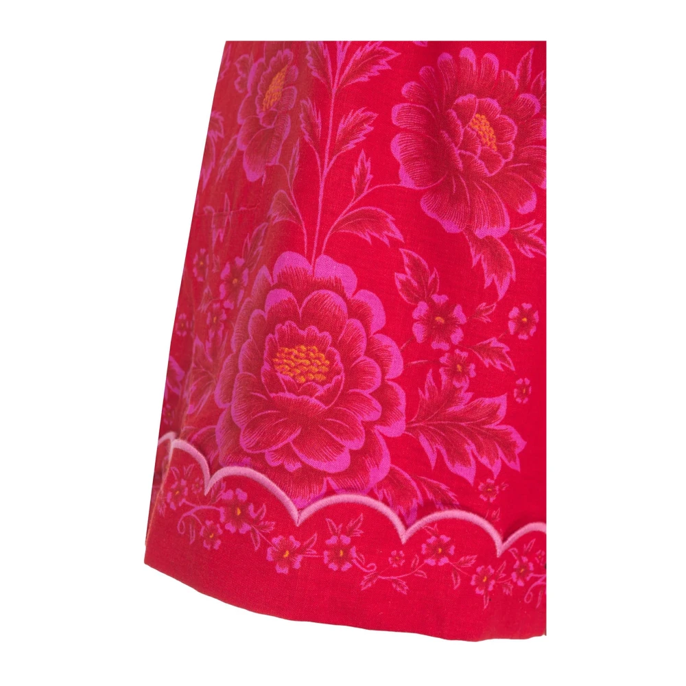 Farm Rio Rode Bloemen Korte Jumpsuit Zomerstijl Red Dames