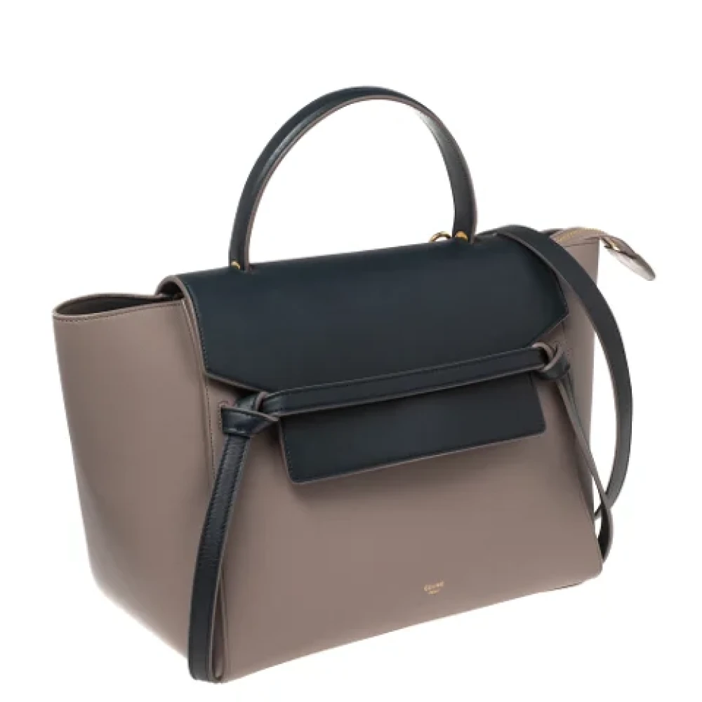 Celine Vintage Pre-owned Leather handbags Beige Dames