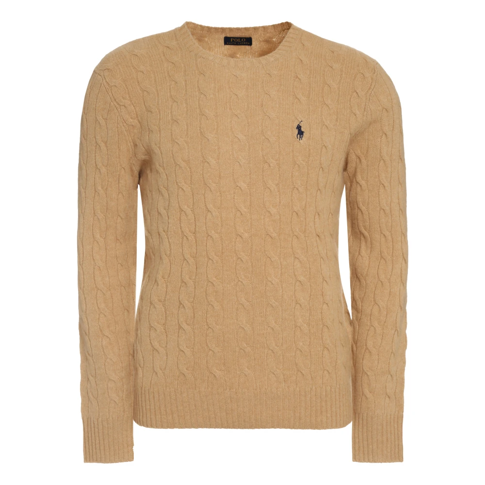 Polo Ralph Lauren Men's Brown Jumper In Cable Knit
