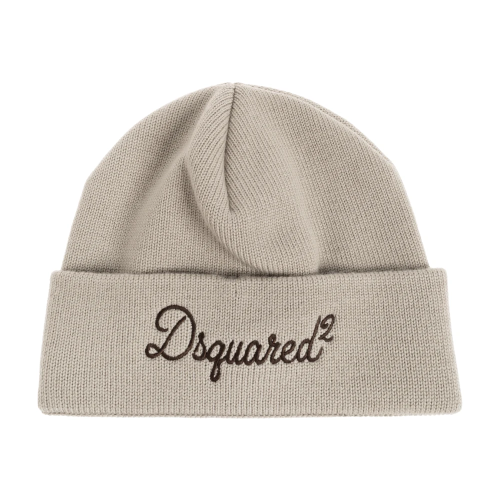 Dsquared2 Mannelijk Grijs Accessoires Heren, One Size, Beanies