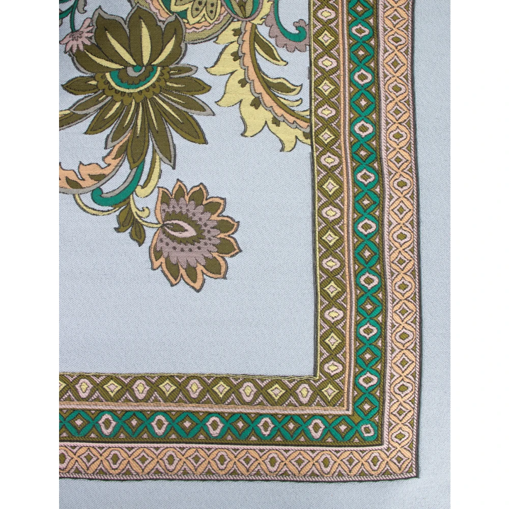 ETRO Gedrukte wolmix asymmetrische cape Multicolor Dames