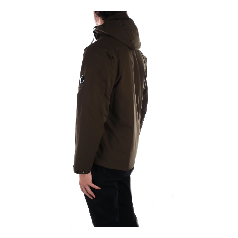 C.P. Company Capuchon Logo Jas Rits Zakken Verstelbare Mouwen Green Heren