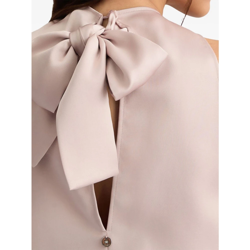 Liu Jo Mouwloze Roze Top met Sleutelgatdetail Pink Dames