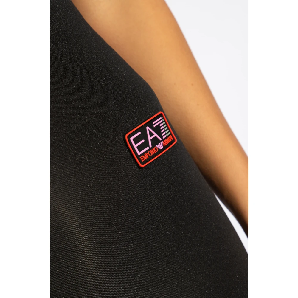 Emporio Armani EA7 Leggings met logo Black Dames