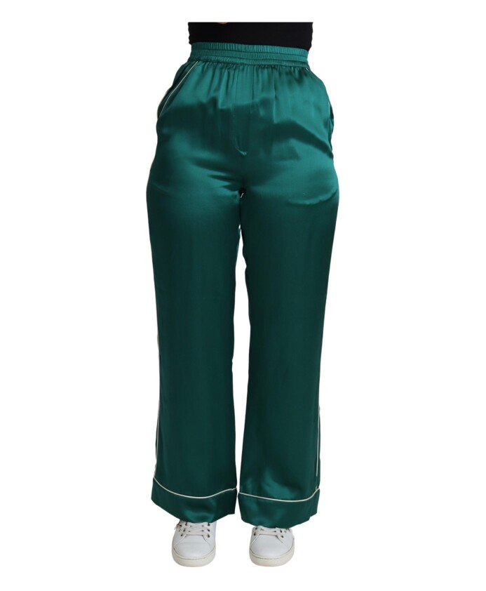 pantalon-de-pyjama-en-soie-exquis-en-vert