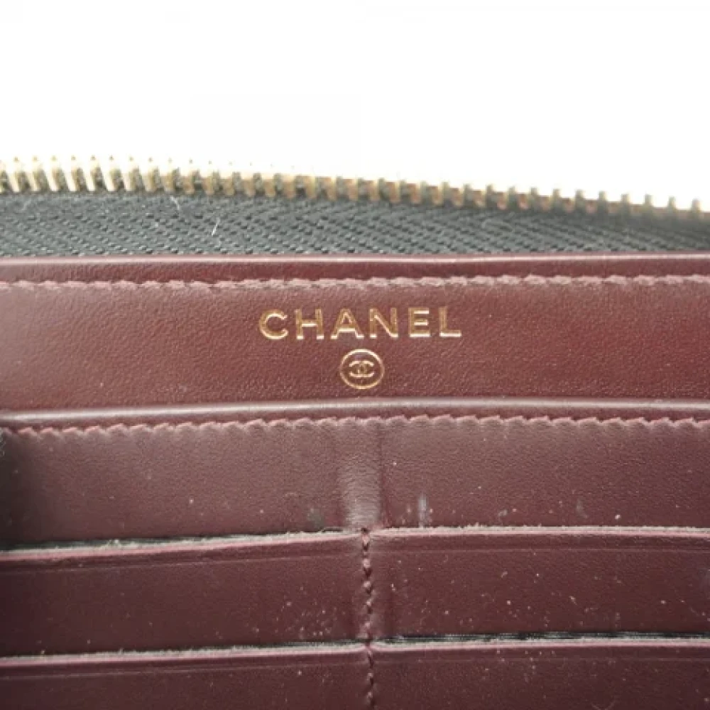 Chanel Vintage Pre-owned Leather wallets Black Dames