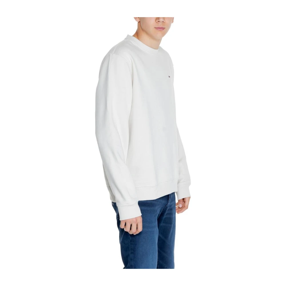 Tommy Jeans Geregenereerde Katoenen Sweater met Polyester White Heren