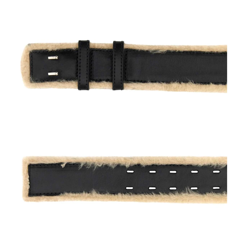 Dries Van Noten Klassieke Zwarte Leren Riem Black Heren