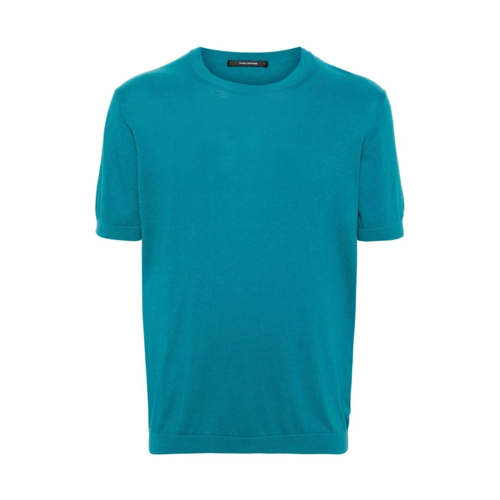 Tagliatore Teal Blauw Katoenen T-shirt Blue Heren
