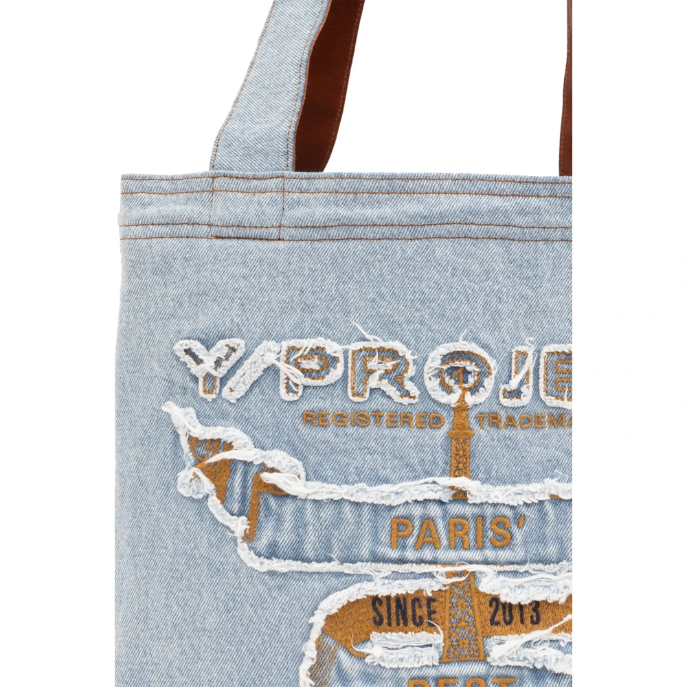 Y Project Parijs Beste denim shopper tas Blue Unisex