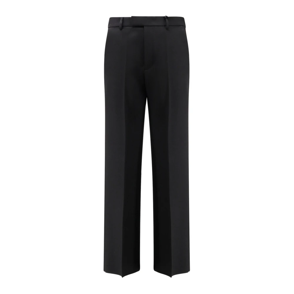 Valentino Mannelijk Zwart Broeken Heren, M, Wol, Wollen Broek