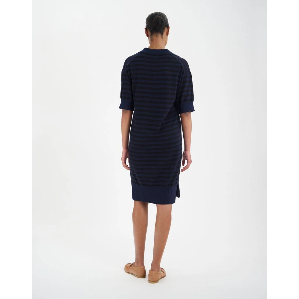 Ines De La Fressange Paris Océane katoenen gestreepte jurk Blue Dames