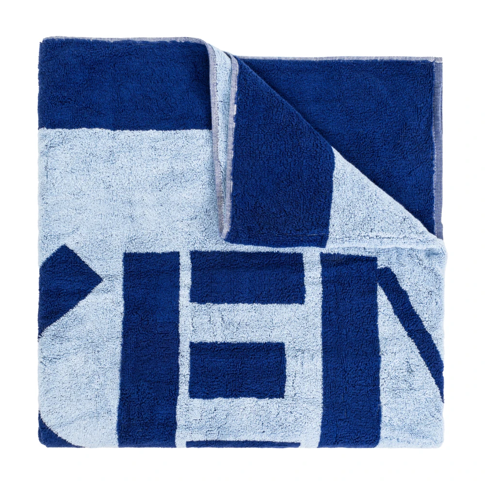 Kenzo Strandlaken met logo Blue Unisex