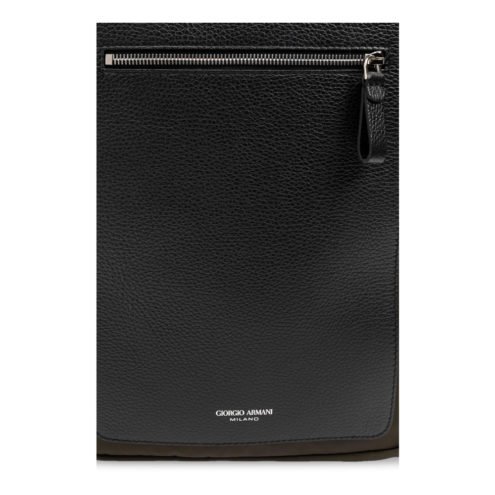Giorgio Armani Rugzak met bedrukt logo Black Heren
