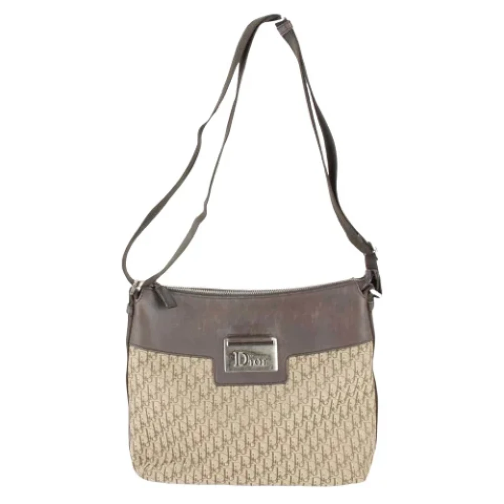 Dior Vintage Pre-owned Canvas shoulder-bags Brown Dames