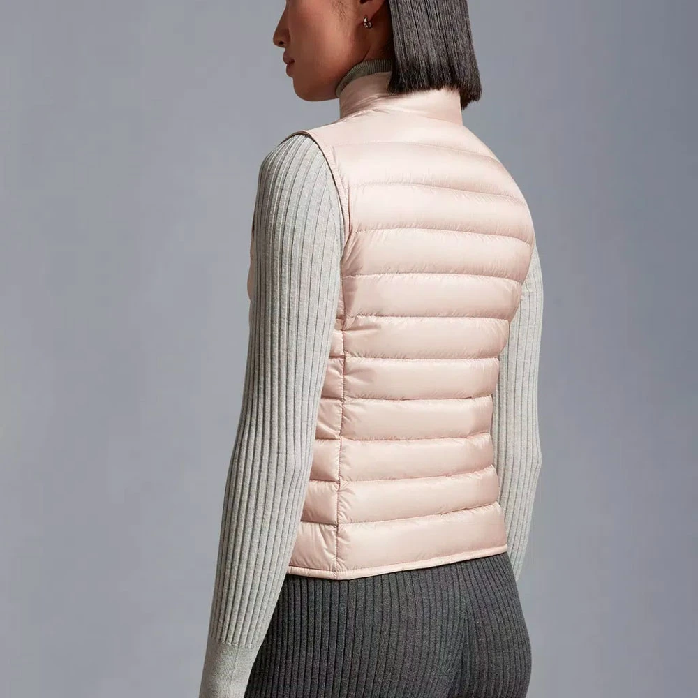 Moncler Liane Vest met Dons en Veren Pink Dames