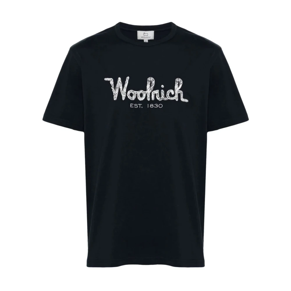 Woolrich Geborduurd Logo T-Shirt Blue Heren