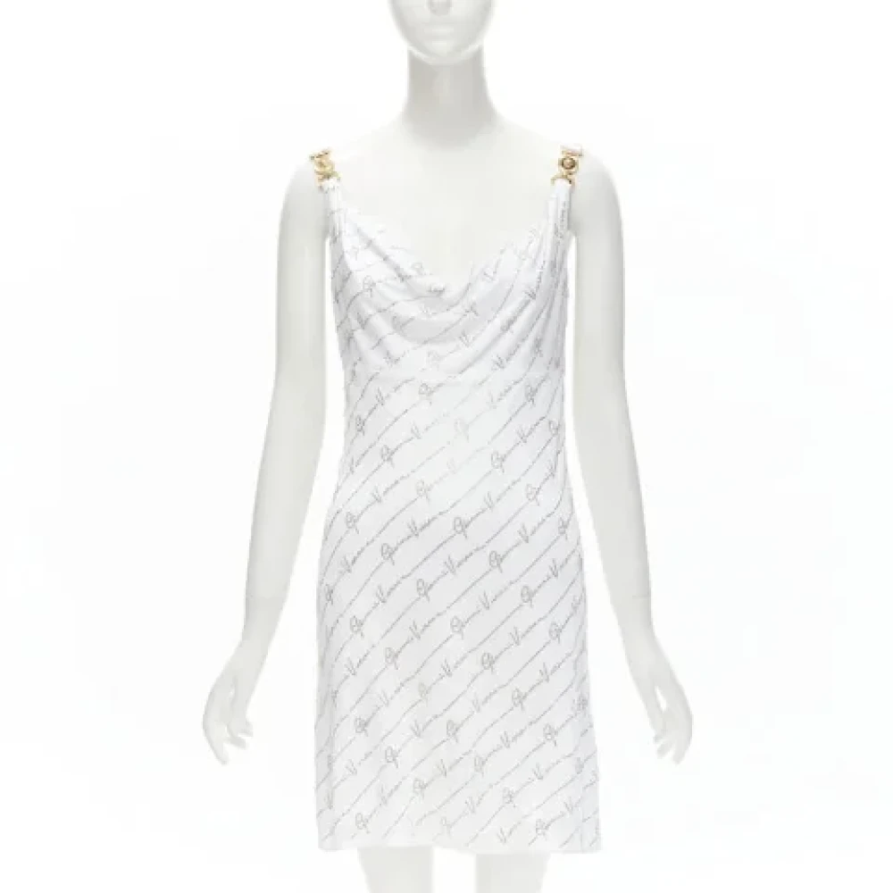 Versace Pre-owned Viscose dresses White Dames - Thumbnail 1