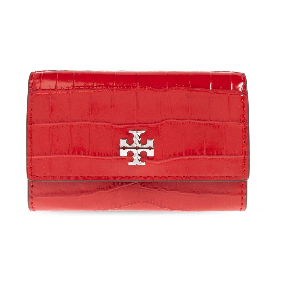 Tory Burch Women's Red Wallet With Logo - Wallets & Cardholders - One Size - Accessories