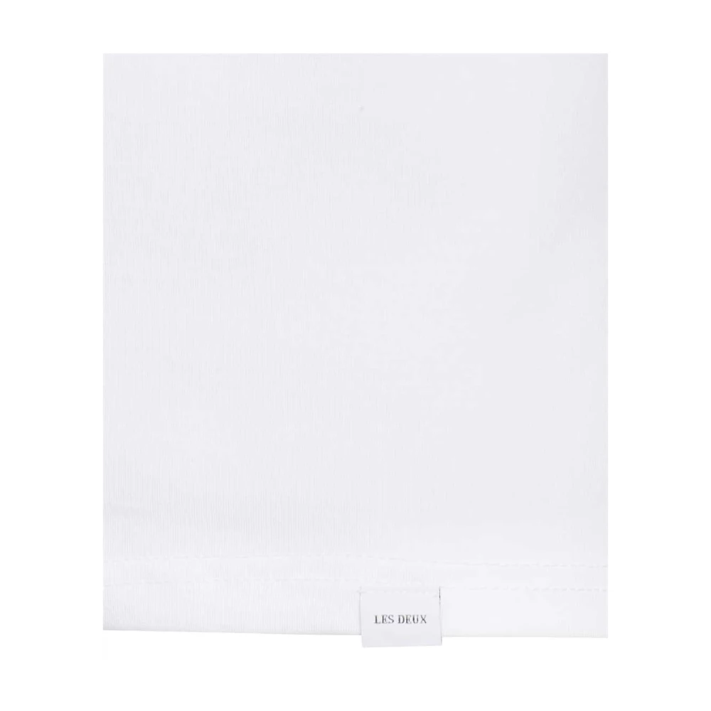 Les Deux Geribbelde katoenen T-shirt White Heren
