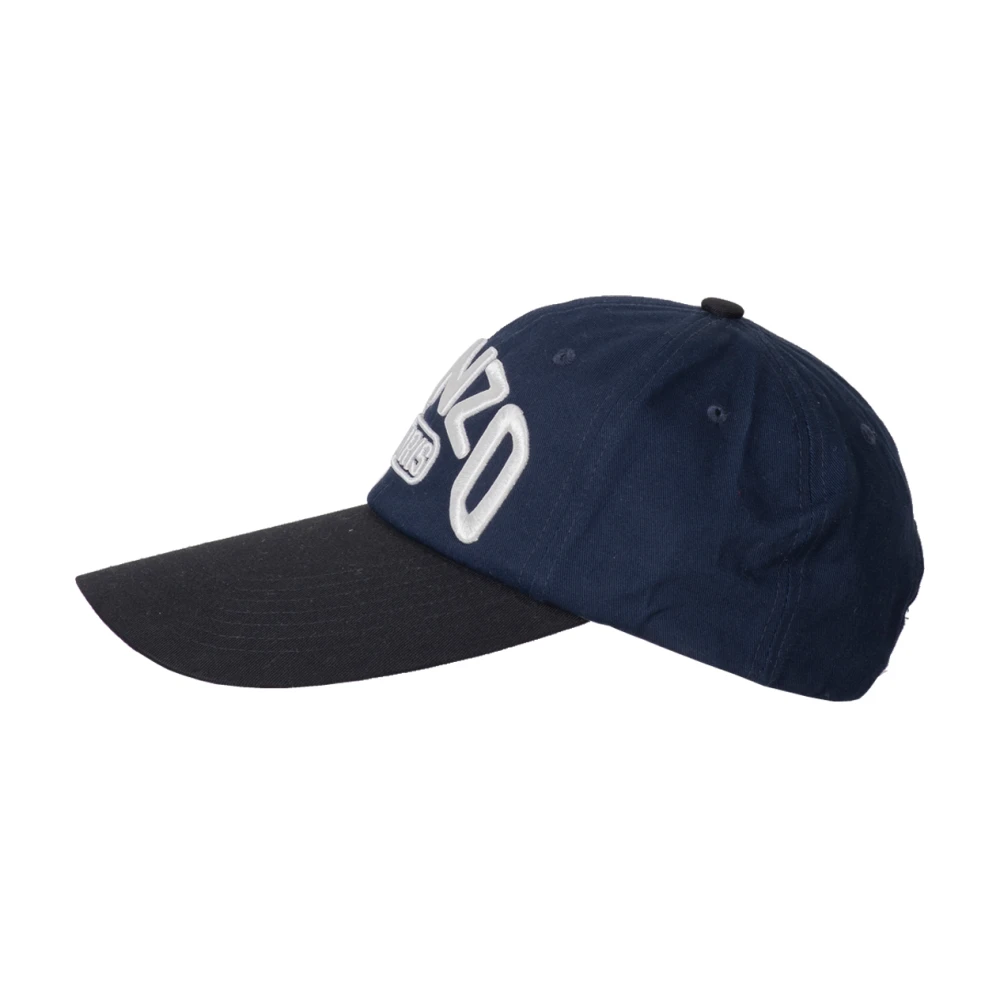 Kenzo Blauwe Katoenen Baseballpet met Logo Blue Heren